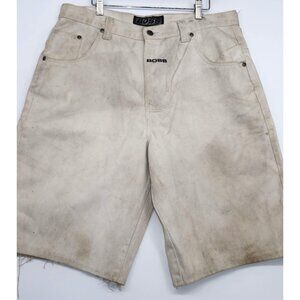 Vintage Boss Jeans Design Mens Cotton Shorts Size 32 M Off-White